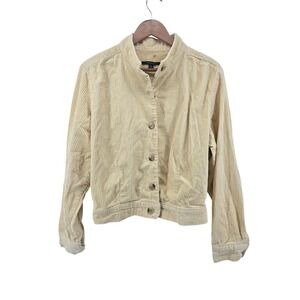 Chadwick's XL Beige Corduroy Cropped Jacket Boxy 90s Coastal Grandma
